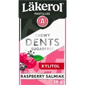 Pastill Dents Hallon Salmiak 36g Läkerol