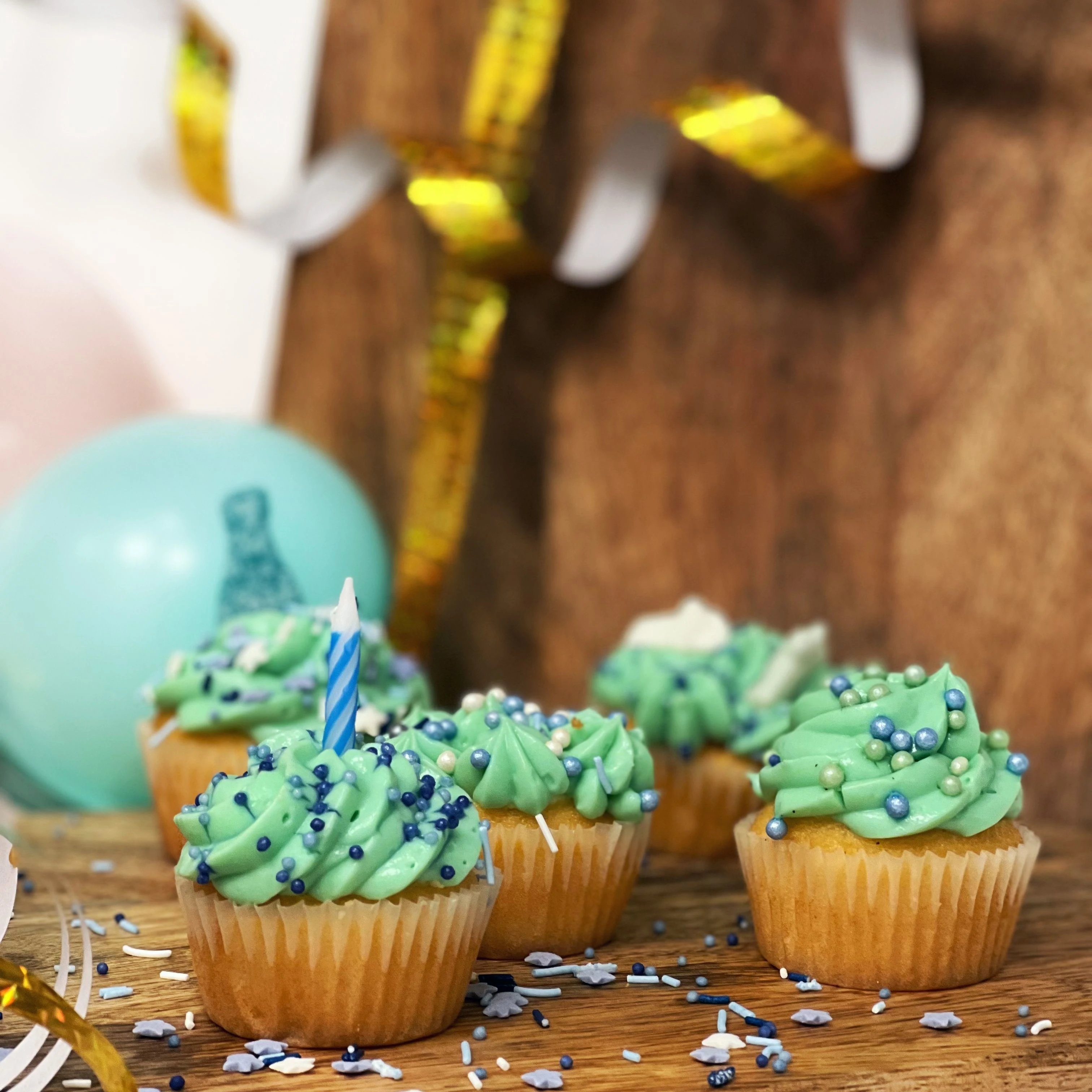 Mini cupcake Blå