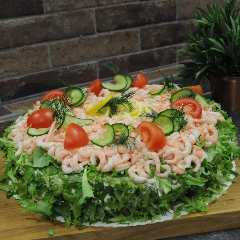 Räksmörgåstårta