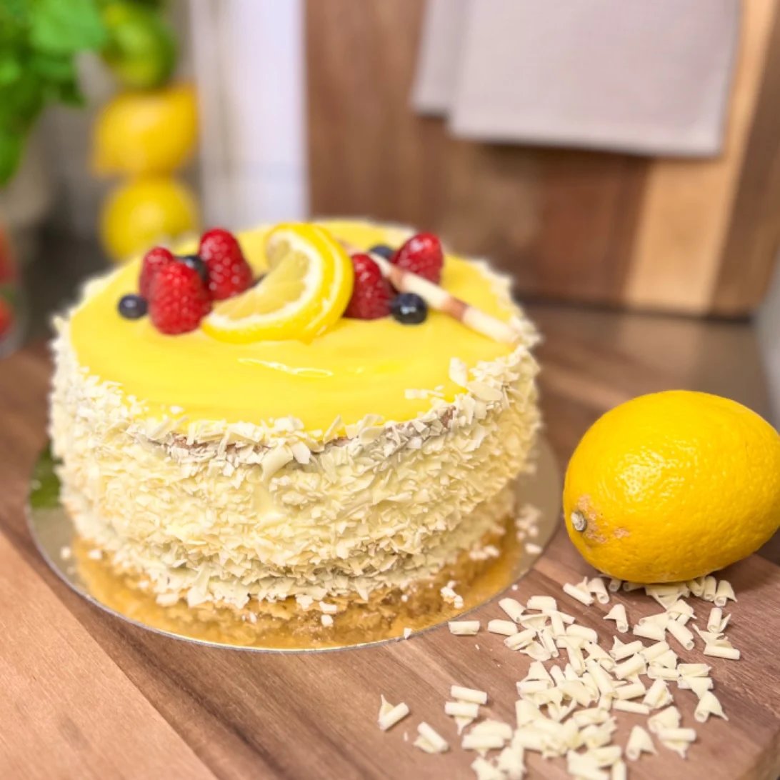 Hallon & Citrontårta