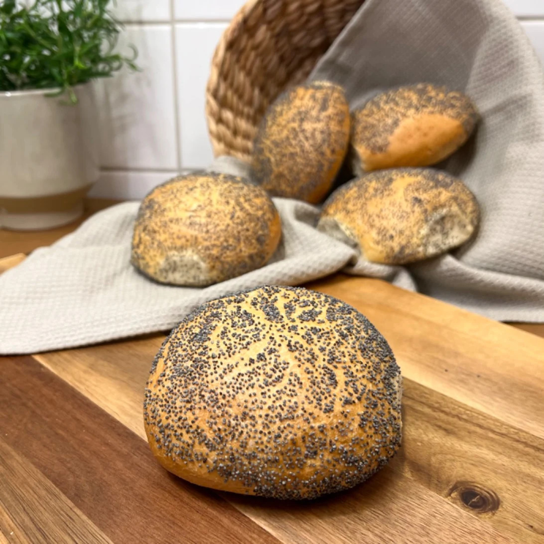 Rundstycke med vallmofrön