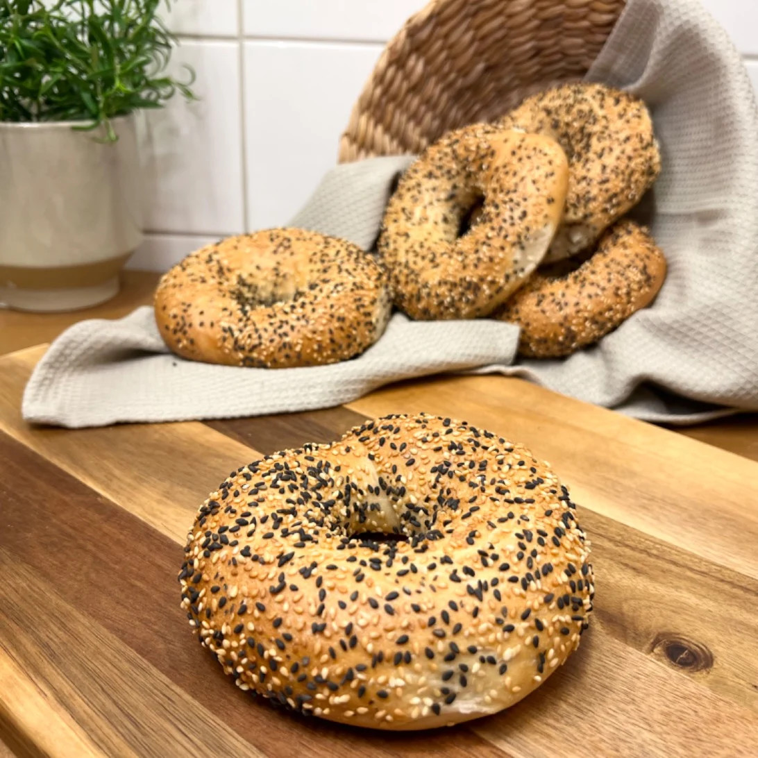 Bagels med sesamfrön