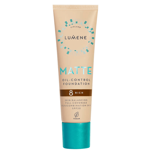 Lumene Matte Oil-Control Foundation SPF 20, 30 ml 8 Rich