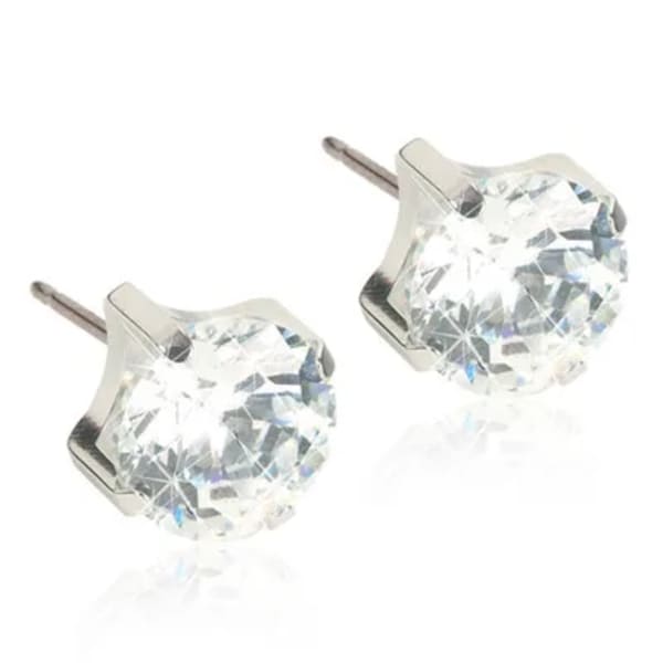 Blomdahl Örhängen Tiffany CZ White Silver 7 mm