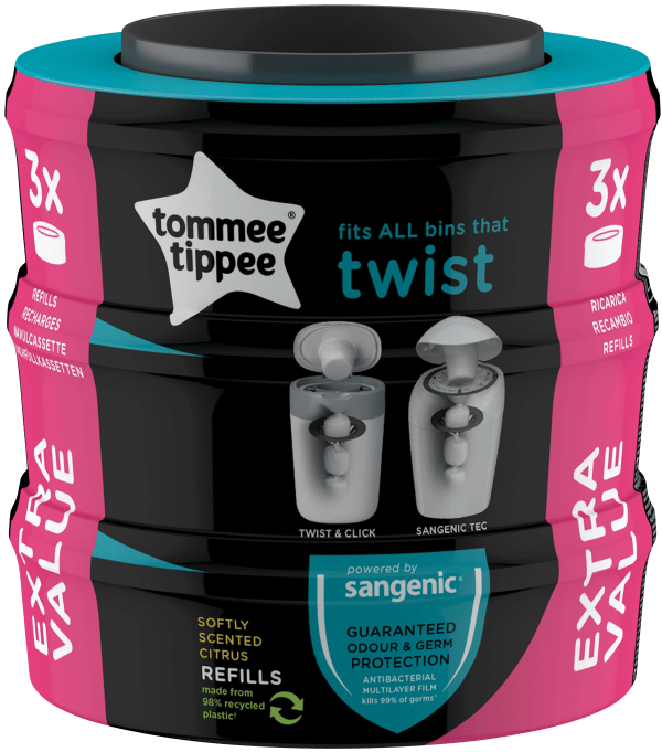 Tommee Tippee Sangenic Twist & Click Refill 3-pack