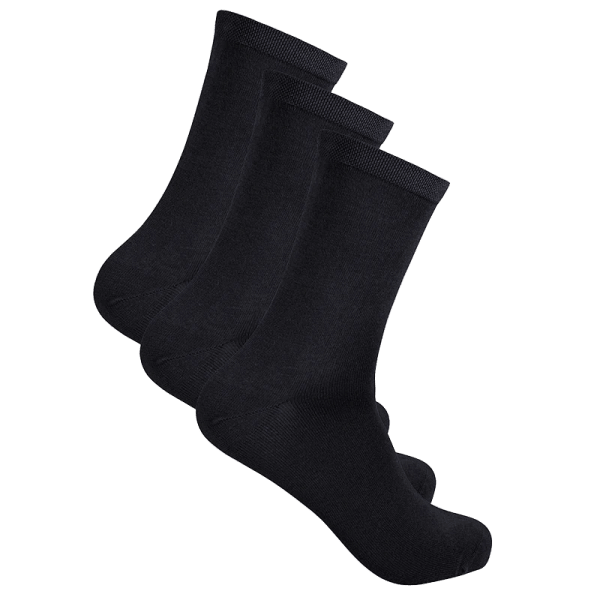 Life Wear Bambustrumpa med Komfortresår 3-pack Svart 43-45