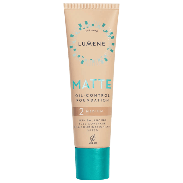 Lumene Matte Oil-Control Foundation SPF 20, 30 ml 2 Medium