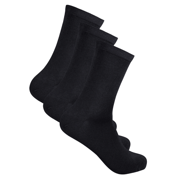 Life Wear Bambustrumpa med Komfortresår 3-pack Svart 34-36