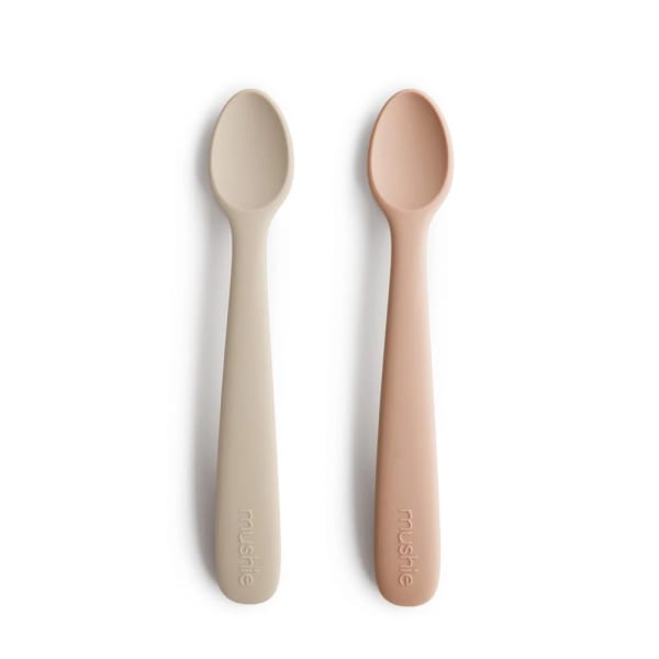 Mushie Silicone Feeding Spoons 2-pack Blush/Shifting
