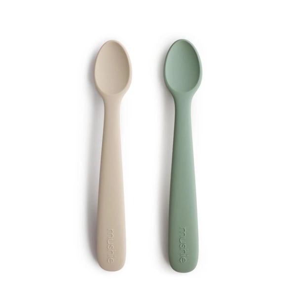 Mushie Silicone Feeding Spoons 2-pack Cambridge Blue/Shifting