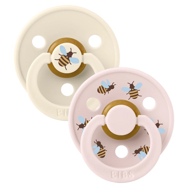BIBS Napp Studio Colour Bumblebee Latex Ivory Mix 2-pack Size 1