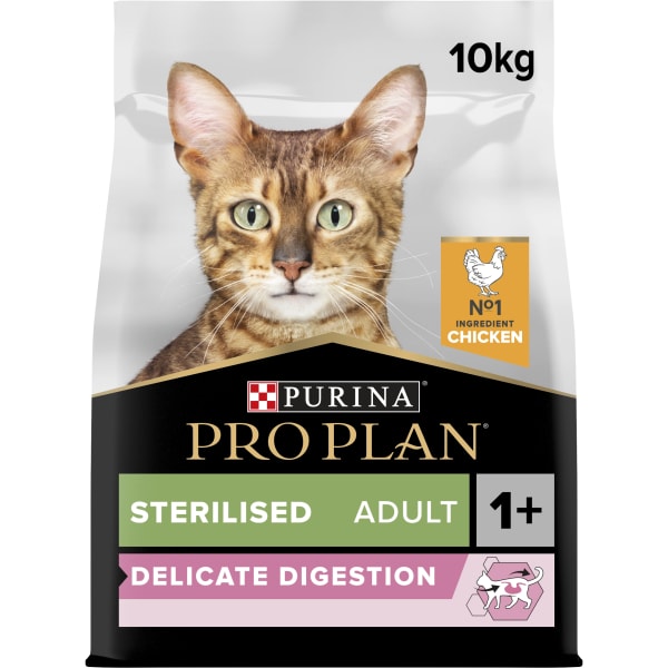 PURINA PRO PLAN Sterilised Delicate Digestion Chicken Adult 1+ Torrfoder Katt 10 kg