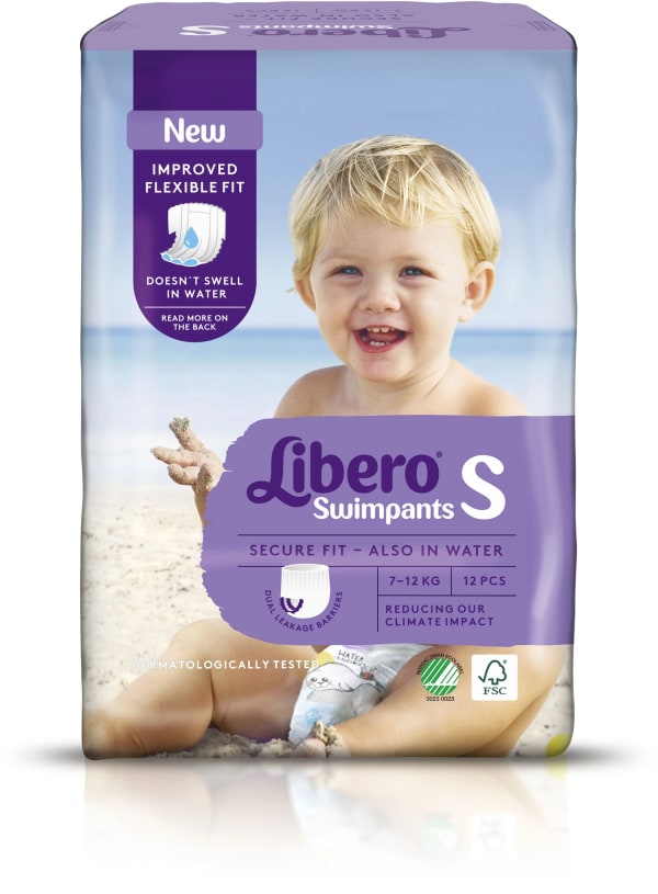 Libero Swimpants Badblöja 12 st Small 7-12 kg