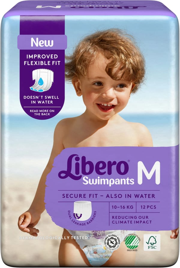 Libero Swimpants Badblöja 12 st Medium 10-16 kg