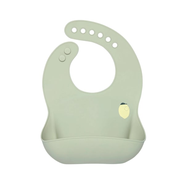 LÄSSIG Silicone Bib Happy Fruits Cherry Lemon