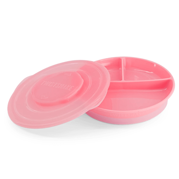 Twistshake Indelad Tallrik 6+m Pastellrosa