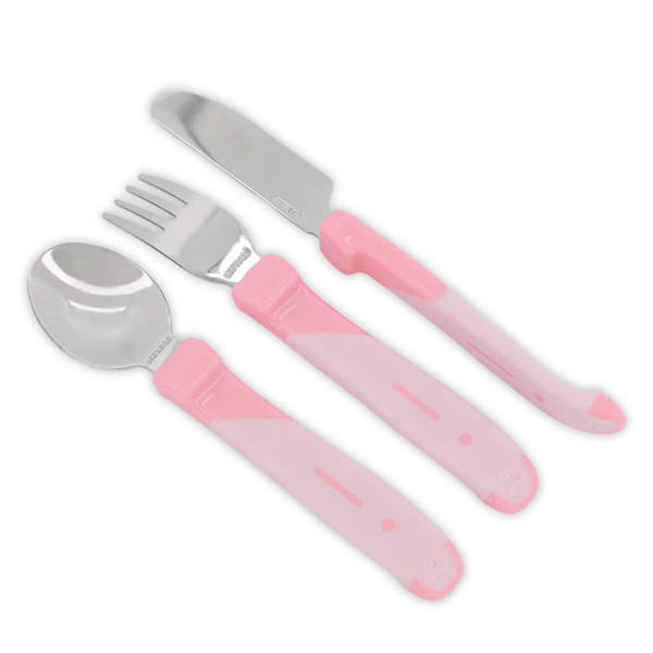 Twistshake Äta-Själv Set Rostfritt stål 12 mån+ Pastellrosa