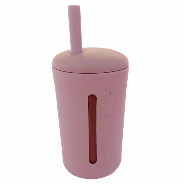 Summerville Organic Mugg med sugrör Silikon 200ml Dusty