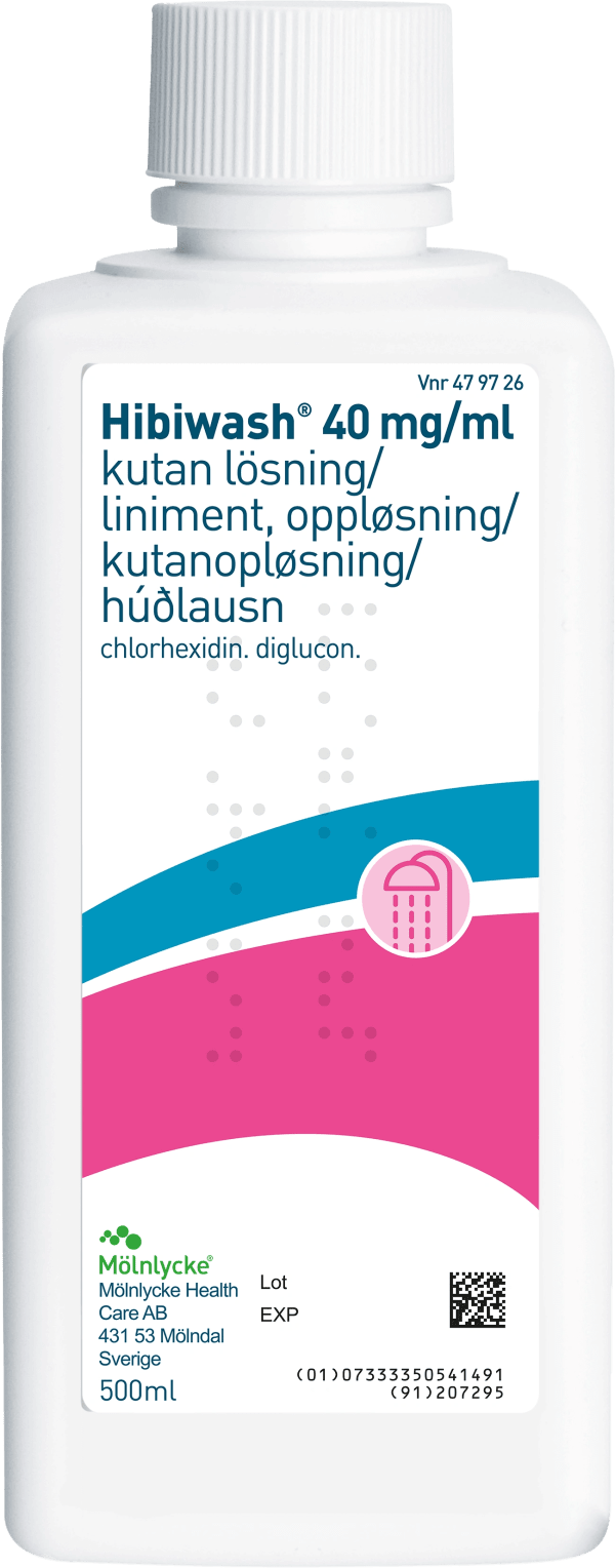 Hibiwash Kutan lösning 40mg/ml Flaska 500 ml