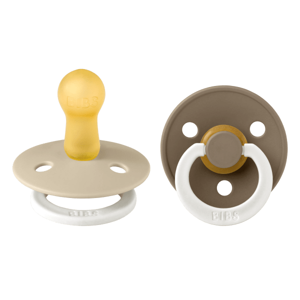 BIBS Pacifier Colour Latex Vanilla Glow/Dark Oak Glow 2-pack Size 2