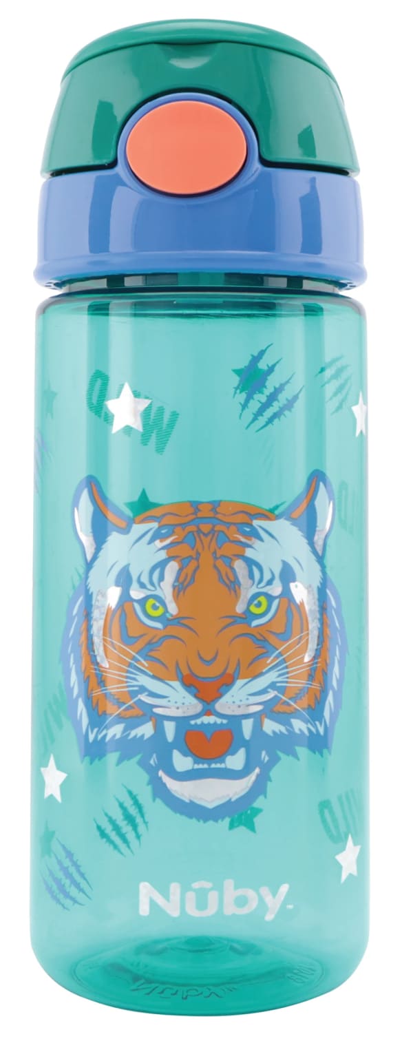 Nuby Flaska Soft Straw Push Cup Glitter 540 ml Tiger