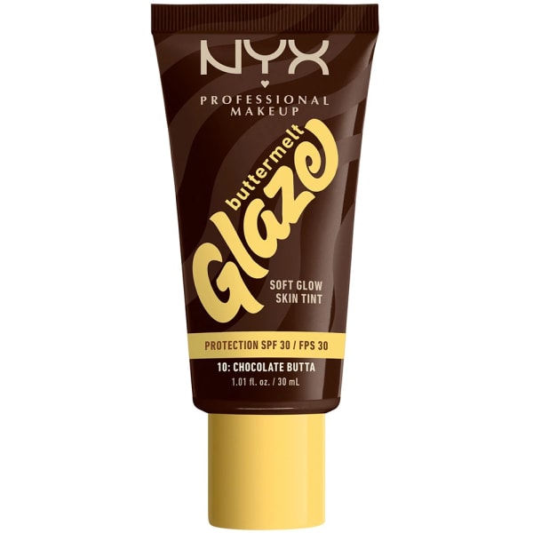 NYX Professional Makeup Buttermelt Glaze Skin Tint SPF30, 30 ml 10 Chocolate