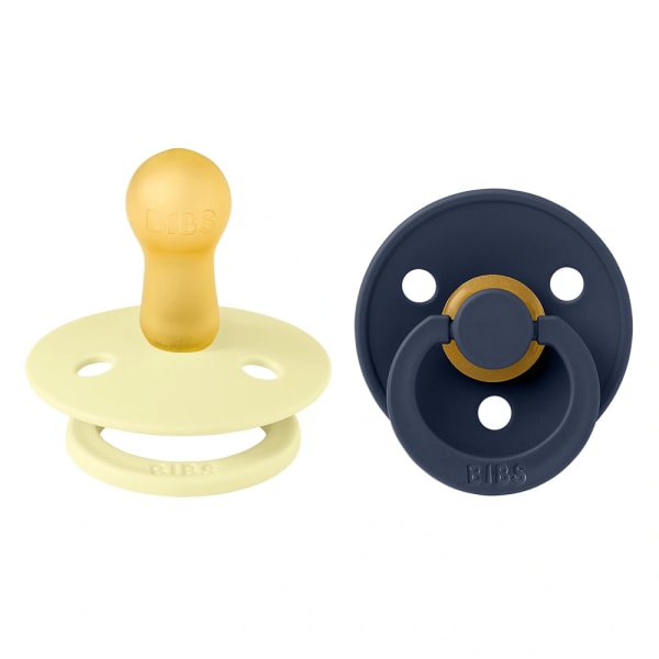 BIBS Pacifier Colour Latex Luna/Deep Space 2 pack Size 2