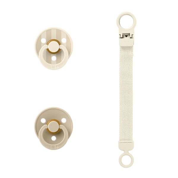 BIBS Colour Pacifier & Loop Clip Gift Set Latex Size 1