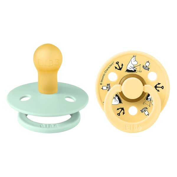 BIBS x Moomin Pacifier Colour Sailing Latex Nordic Mint Mix 2 pack Size 1