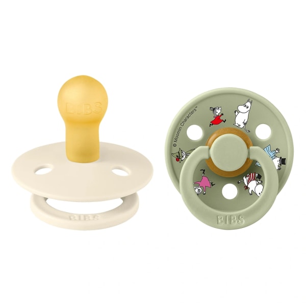 BIBS x Moomin Pacifier Colour Friends Latex Ivory Mix 2 pack Size 1