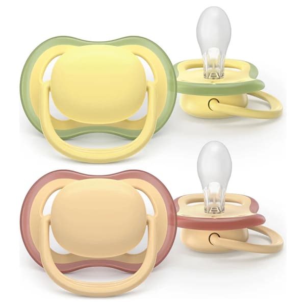 Avent Ultra Air Napp 0-6 mån 2-pack Gul