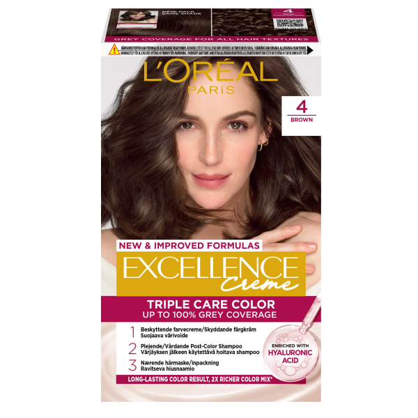 L'Oréal Paris Excellence Creme Permanent Hårfärg 1-pack 4