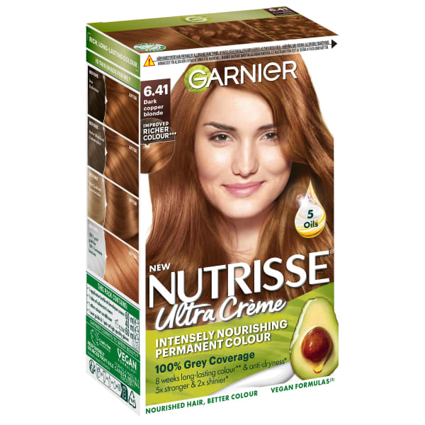 Garnier Nutrisse Ultra Color Permanent Hårfärg 1 pack 6.41 Dark Copper Blonde