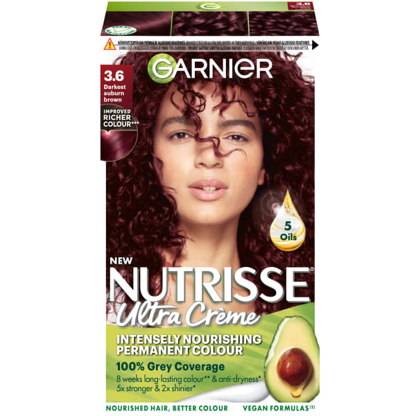 Garnier Nutrisse Ultra Color Permanent Hårfärg 1 pack 3.6 Darkest Auburn