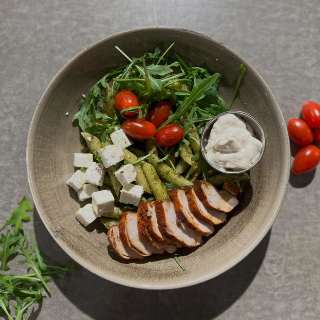 Pasta pesto med kyckling