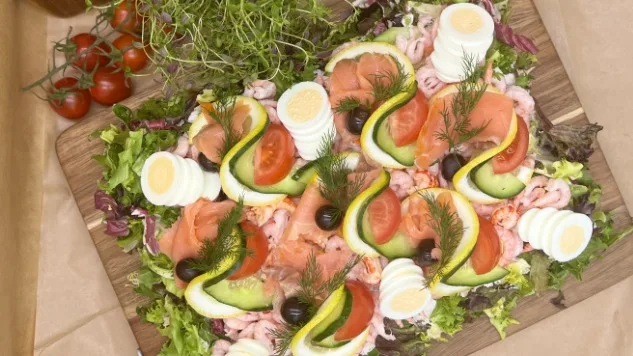 Smörgåstårta räk & lax