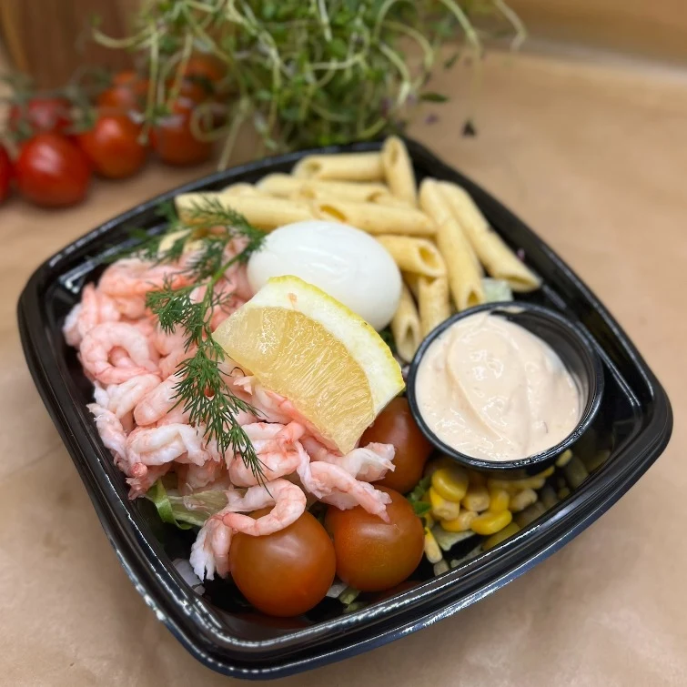 Räksallad med pasta