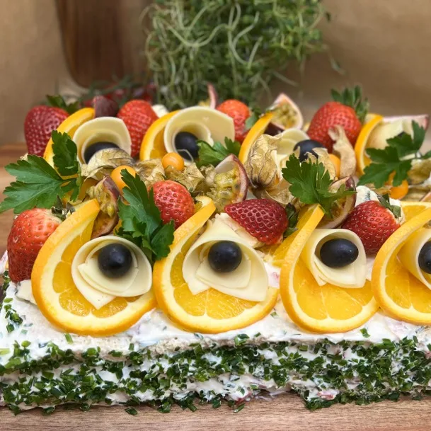 Smörgåstårta vegetarisk (lakto-ovo)