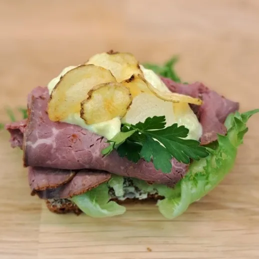 Smörrebröd med rostbiff