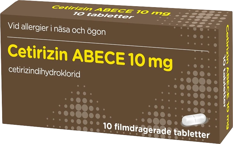 Cetirizin ABECE filmdragerad tablett 10 mg 10 st - Allergitabletter mot pollenallergi