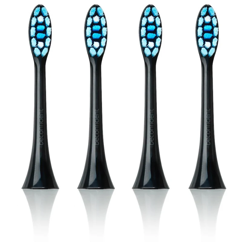 Beconfident Sonic Whitening Tandborsthuvud Svart 4-pack - Tandborsthuvuden