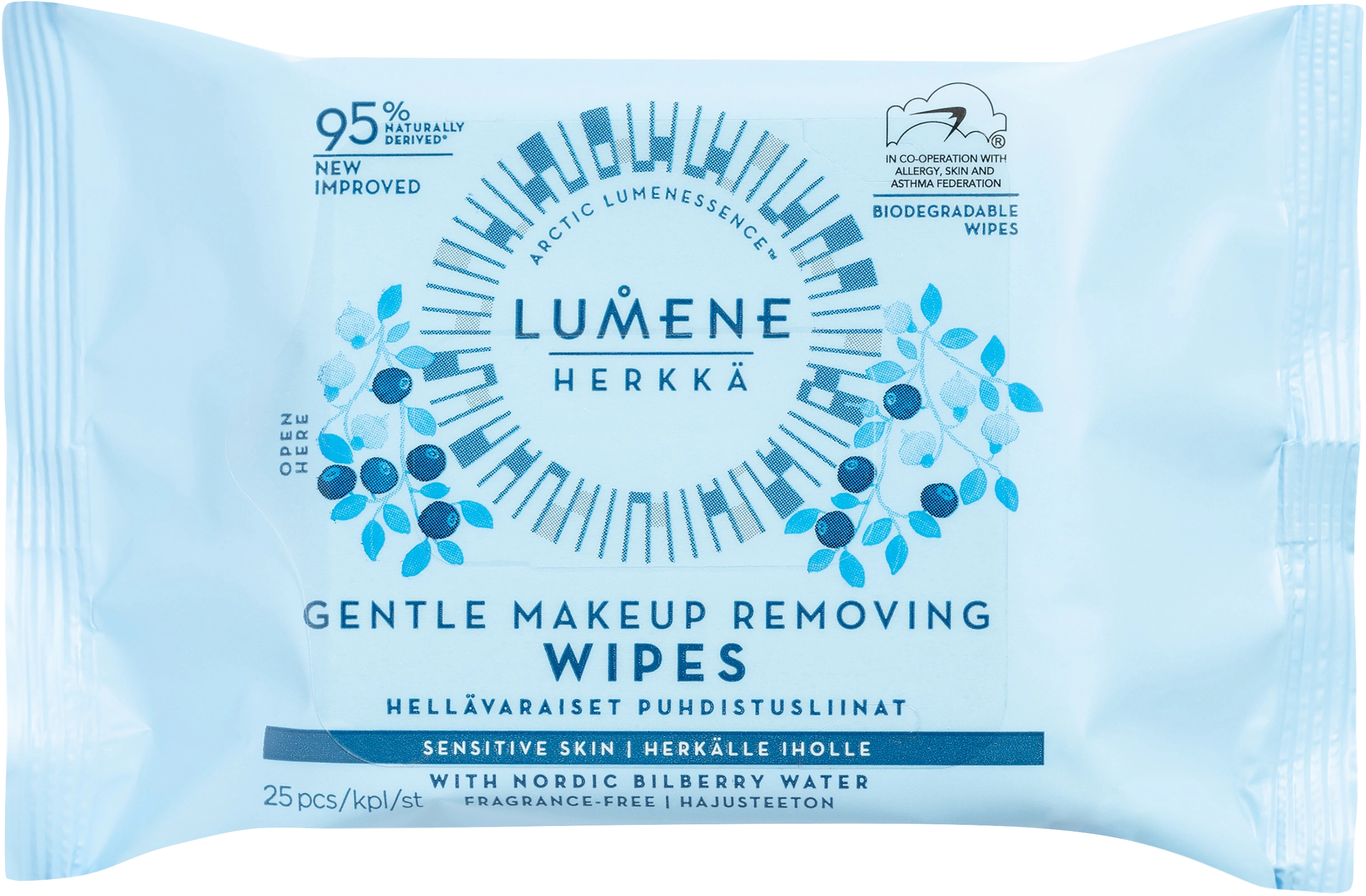 Lumene Herkkä Gentle Makeup Removing Wipes 25 st - Ansiktsrengöring