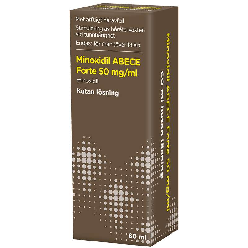 Minoxidil ABECE Forte Kutan lösning 50mg/ml Flaska, 60ml - Håravfall