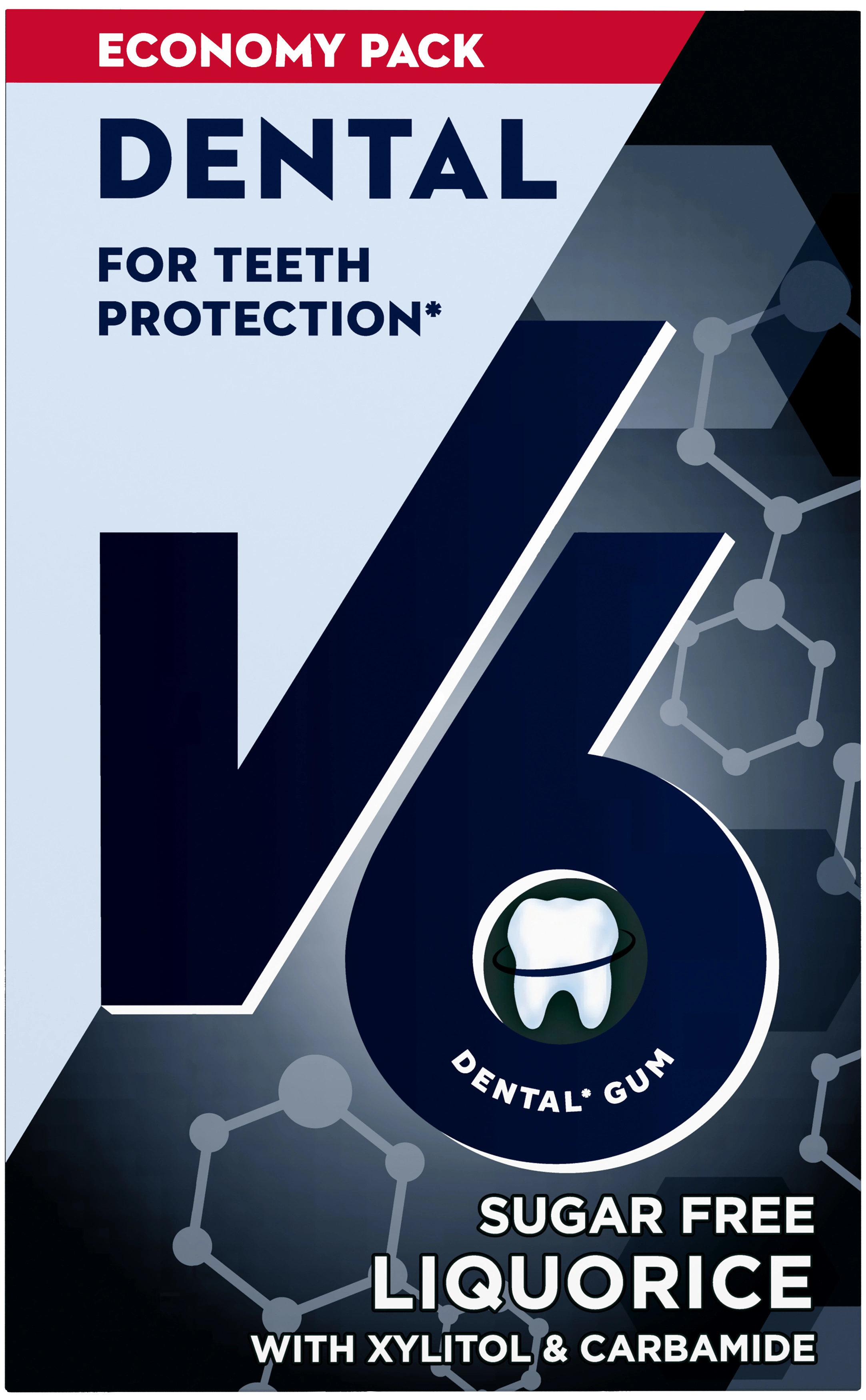 V6 Dental Liquorice tuggummi 70 g - Tuggummi