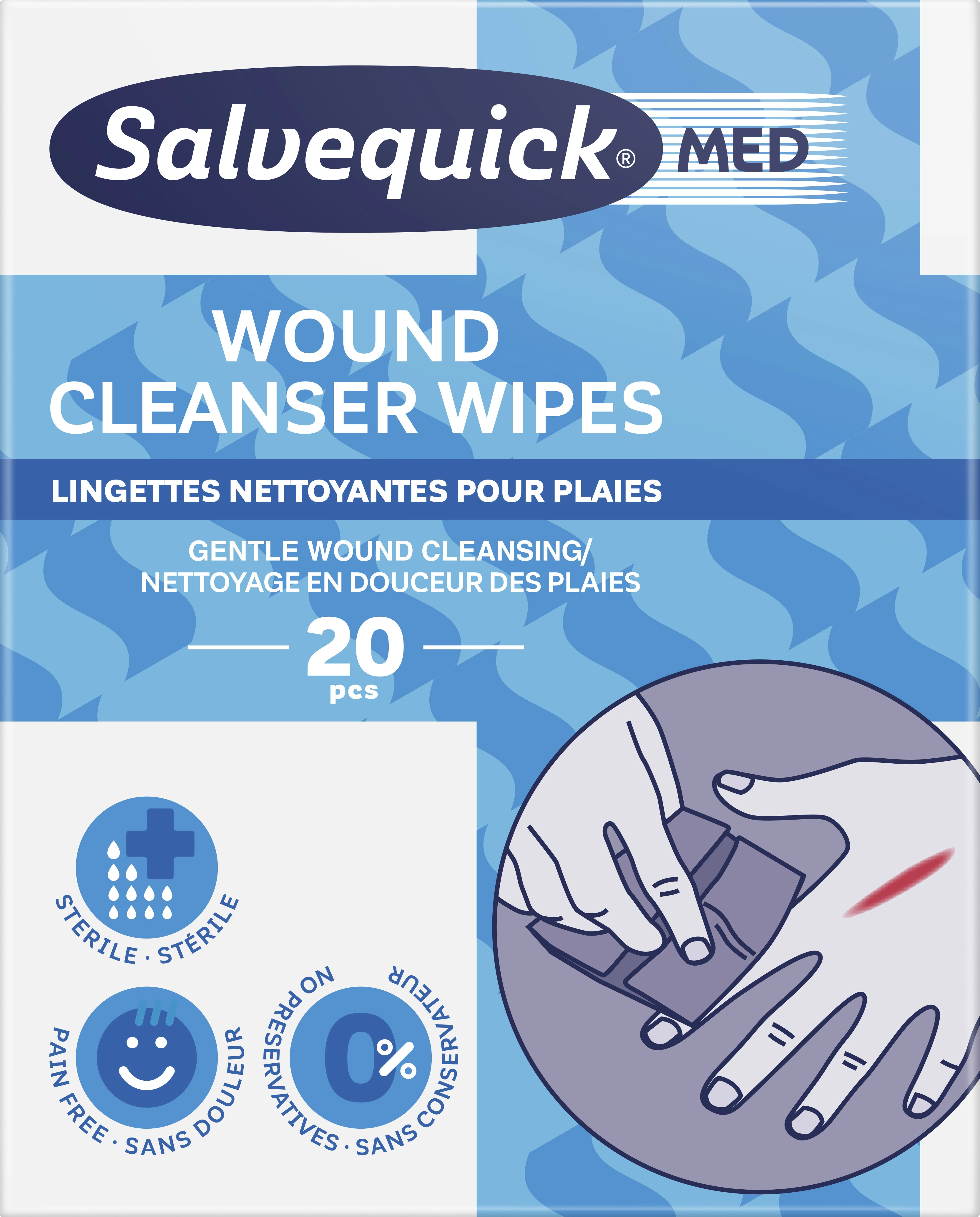 Salvequick MED Wound Cleanser Wipes 20 st - Sårtvätt