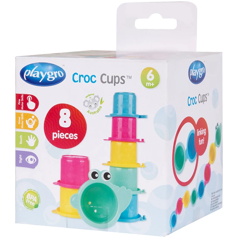 Playgro MF Crocodile Cups - Gosedjur & leksaker