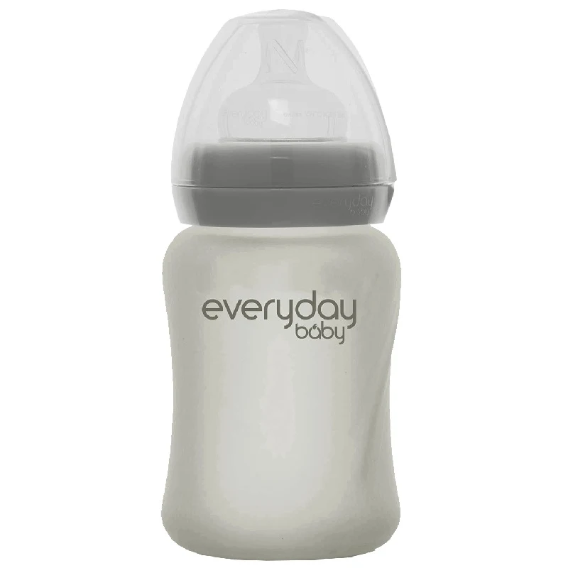 Everyday Baby Nappflaska Glas Healthy + Quiet Grey 150 ml - Nappflaskor i glas