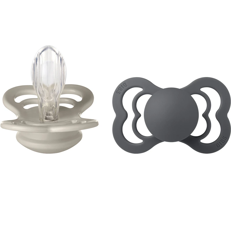 BIBS Supreme Silicone Sand/Iron 2-pack Size 2 - Nappar