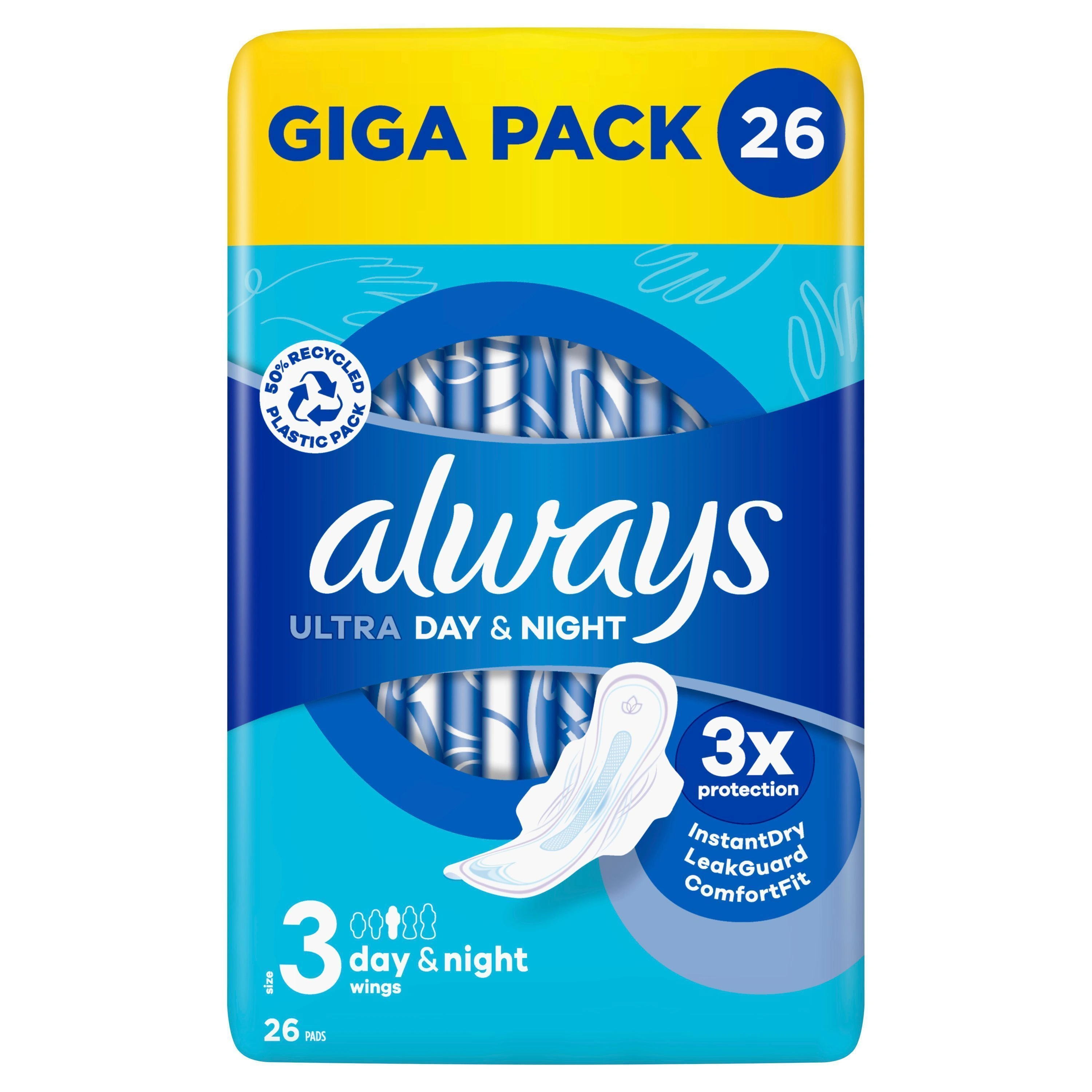 Always Ultra Day Bindor Day & Night Stl 3 Med Vingar 26 St - Bindor