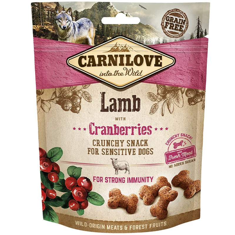 Carnilove Dog Crunchy Snack Lamb Cranberry 200 g - Hundgodis